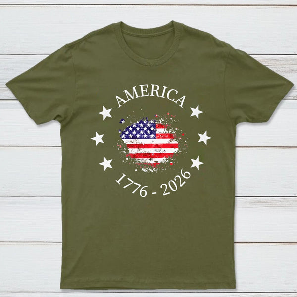 America 250Th Anniversary Patriotic Usa Flag Graphic T-Shirt