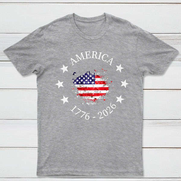 America 250Th Anniversary Patriotic Usa Flag Graphic T-Shirt