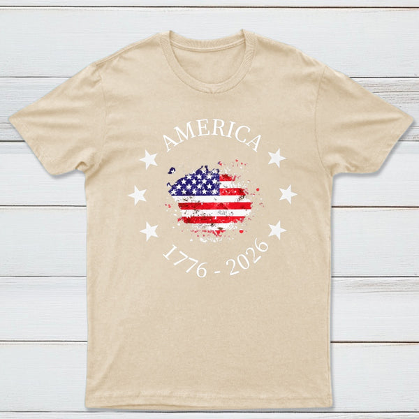 America 250Th Anniversary Patriotic Usa Flag Graphic T-Shirt