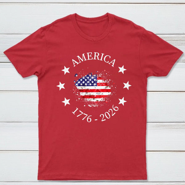 America 250Th Anniversary Patriotic Usa Flag Graphic T-Shirt