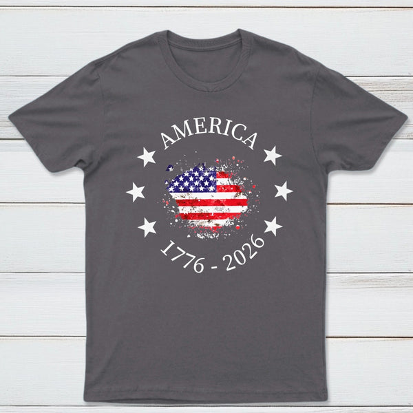 America 250Th Anniversary Patriotic Usa Flag Graphic T-Shirt