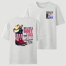 American Cowboy Boots Patriotic Graphic T-Shirt