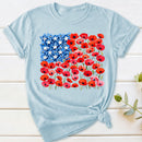 Floral USA Flag 250th Anniversary T-Shirt