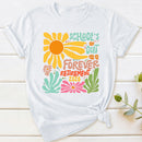 Personalized Colorful Sunflowers And Text T-Shirt