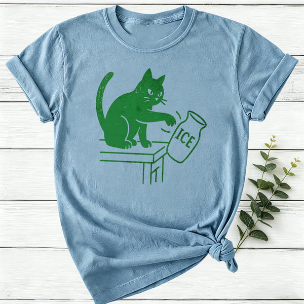Abolish ICE Funny Cat Political Women T-Shirt
