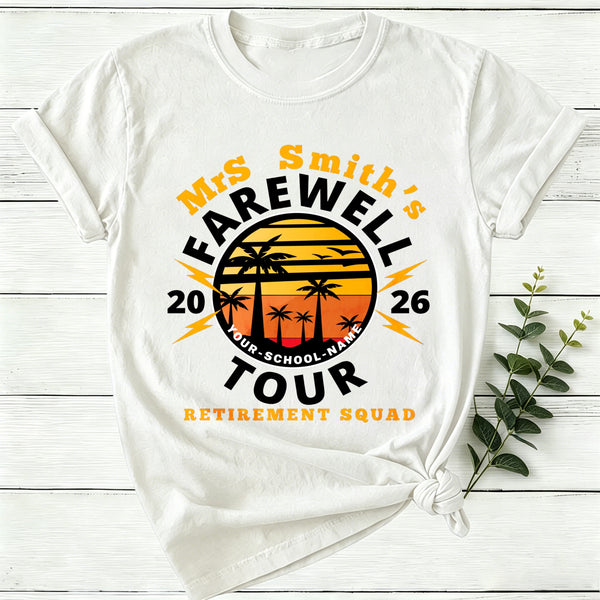 Personalized Teacher's Farewell Tour Retirement Squad Women T-Shirt