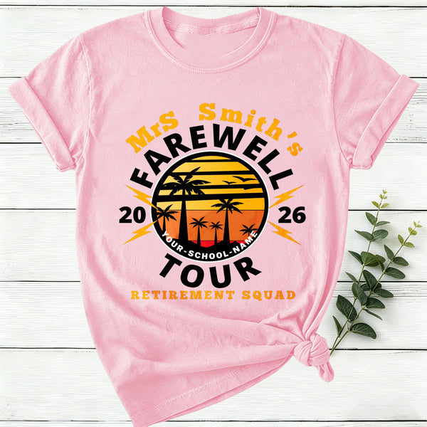 Personalized Teacher's Farewell Tour Retirement Squad Women T-Shirt