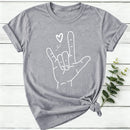 Sign Language Love Needs No Words Women T-Shirt