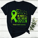 In May We Wear Green Mental Health Awareness Women T-Shirt