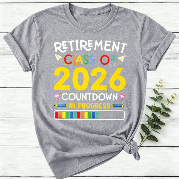 Personalized Countdown On Progress Retirement Women T-Shirt