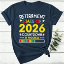 Personalized Countdown On Progress Retirement Women T-Shirt