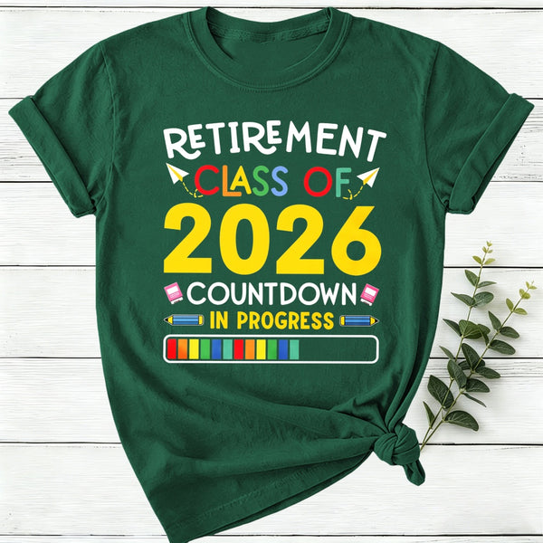 Personalized Countdown On Progress Retirement Women T-Shirt