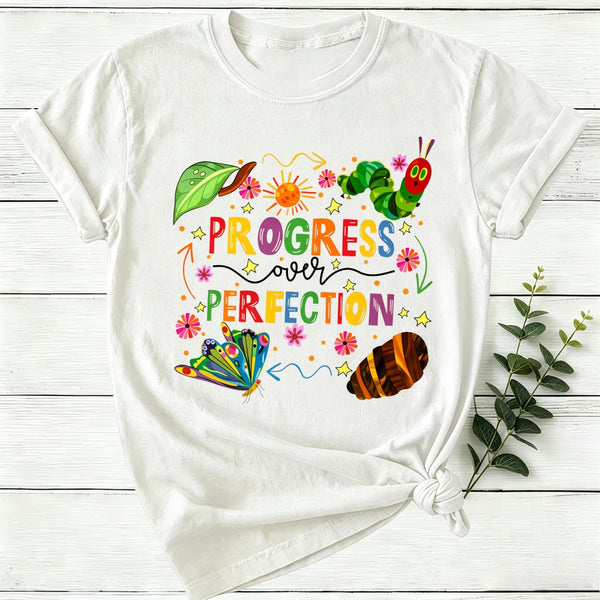 Caterpillar Progress Over Perfection Women T-Shirt
