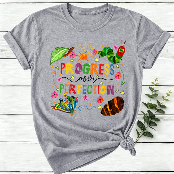 Caterpillar Progress Over Perfection Women T-Shirt