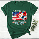 America God Shed His Grace On Thee 250 Years Since 1776 Women T-Shirt