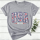 Retro Floral Usa Women T-Shirt