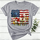 American Flag Floral Women T-Shirt