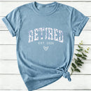 Personalized Toile Retirement Blue And White Porcelain Women T-Shirt