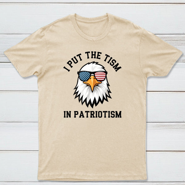 Put The Tism In Patriotism Athletic Eagle T-Shirt