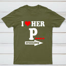I Love Her Funny Couples Matching T-Shirt