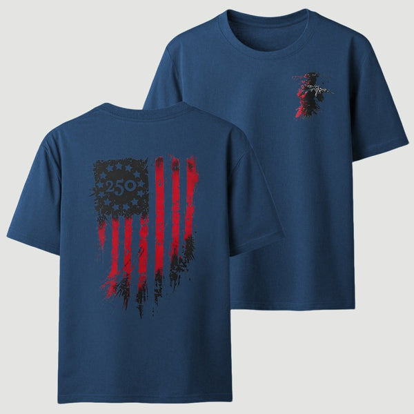 250th Anniversary Distressed American Flag T-Shirt