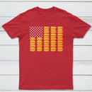 Hot Dog American Flag July 4th Patriotic Summer BBQ Funny T-Shirt