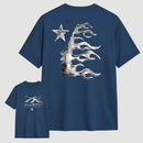 Vintage Dark Streetwear Street Style Star Flame Design T-shirt