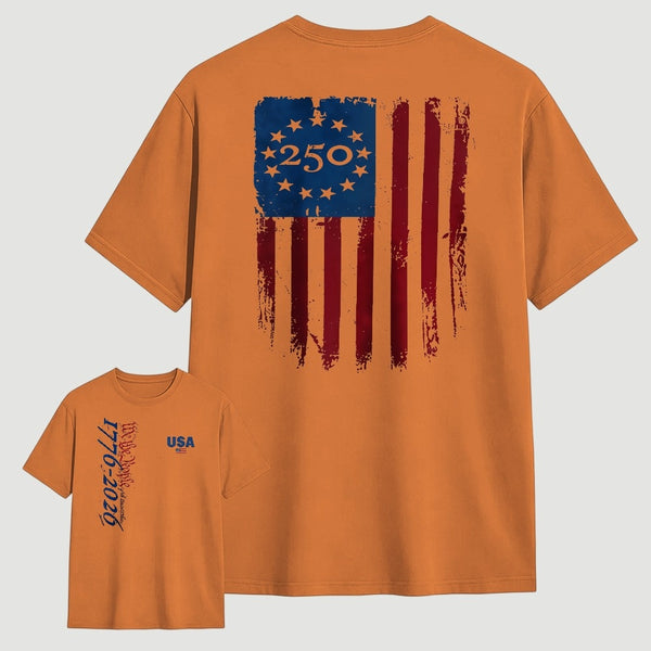Celebrate 250 Years of American Heritage Unisex Black T-shirt