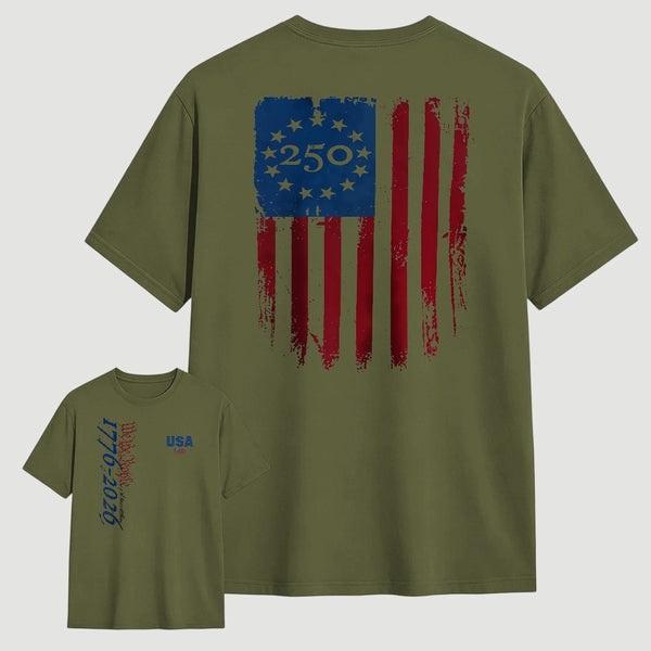 Celebrate 250 Years of American Heritage Unisex Black T-shirt