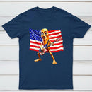 4th of July Shirts American Flag Guitar Tung Tung Tung Sahur T-shirt