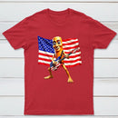 4th of July Shirts American Flag Guitar Tung Tung Tung Sahur T-shirt