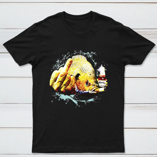 Dope Bluegill Shirt Fish Middle Finger Funny Fishing T-shirt