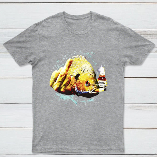 Dope Bluegill Shirt Fish Middle Finger Funny Fishing T-shirt