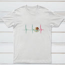 Mexico Heartbeat EKG Pulse Mexican Pride Emblem T-Shirt