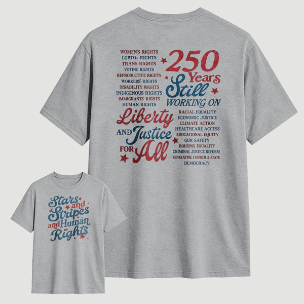 Stars and Stripes and Human Rights T-Shirt
