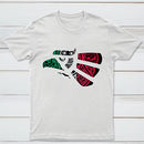 Latino Heritage Green White Red Mexico Eagle Tribal Art Design T-Shirt