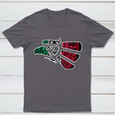 Latino Heritage Green White Red Mexico Eagle Tribal Art Design T-Shirt