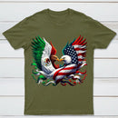 America Mexico Flag Vintage Mexican Roots American T-Shirt