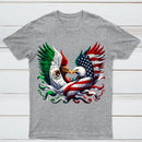 America Mexico Flag Vintage Mexican Roots American T-Shirt