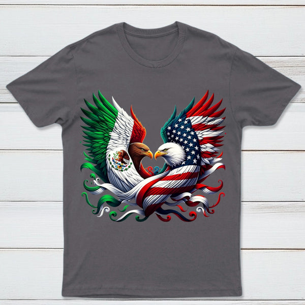 America Mexico Flag Vintage Mexican Roots American T-Shirt