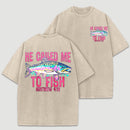 Retro Washed Fish Double Sided Printed T-Shirt