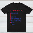 LIBERAL Acrostic Graphic Print Cotton T-Shirt