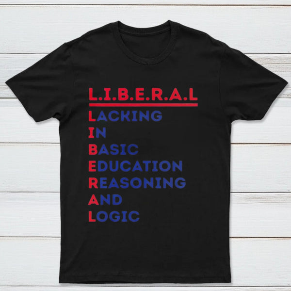 LIBERAL Acrostic Graphic Print Cotton T-Shirt