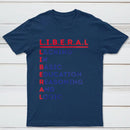 LIBERAL Acrostic Graphic Print Cotton T-Shirt