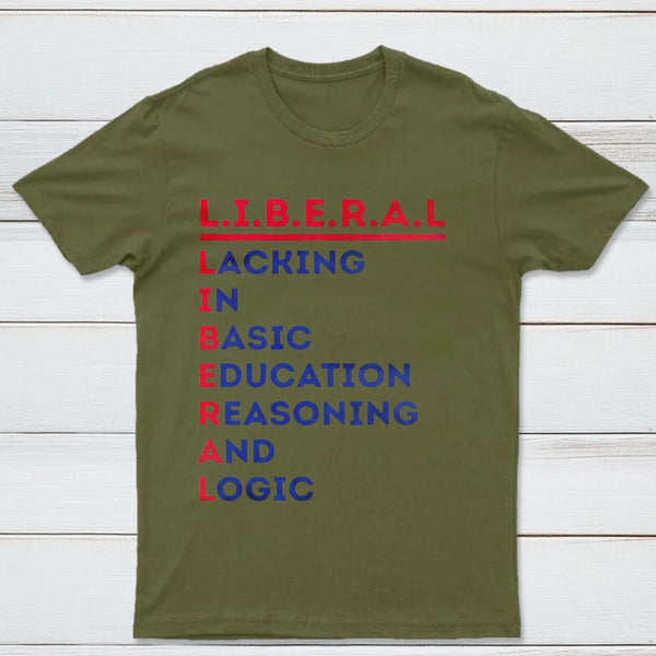 LIBERAL Acrostic Graphic Print Cotton T-Shirt