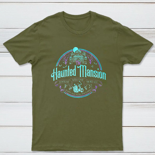 Haunted Mansion Gothic Horror House Ghosts Halloween Unisex T-Shirt