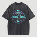 Haunted Mansion Gothic Horror House Ghosts Halloween Washed T-Shirt