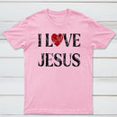 Vintage I Love Jesus Print T-Shirt