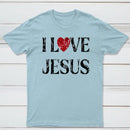 Vintage I Love Jesus Print T-Shirt