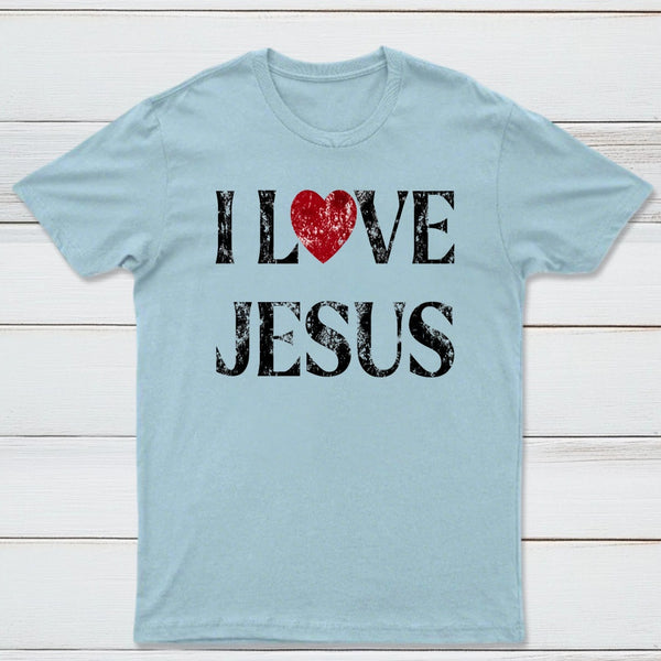 Vintage I Love Jesus Print T-Shirt